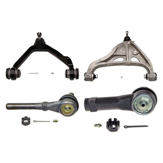 MOOG® - Front Driver Side Lower and Upper Control Arm with Ball Joint and Tie Rod End Kit