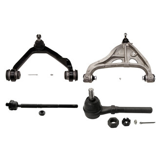 MOOG® - Front Driver Side Lower and Upper Control Arm with Ball Joint and Tie Rod End Kit