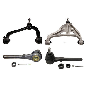 MOOG® - Front Driver Side Lower and Upper Control Arm with Ball Joint and Tie Rod End Kit