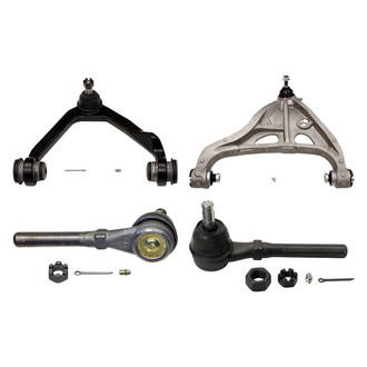 MOOG® - Front Driver Side Lower and Upper Control Arm with Ball Joint and Tie Rod End Kit