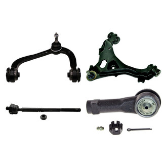 MOOG® - Front Driver Side Lower and Upper Control Arm with Ball Joint and Tie Rod End Kit