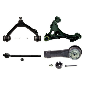 MOOG® - Front Driver Side Lower and Upper Control Arm with Ball Joint and Tie Rod End Kit