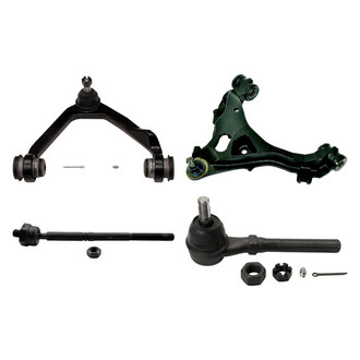 MOOG® - Front Driver Side Lower and Upper Control Arm with Ball Joint and Tie Rod End Kit