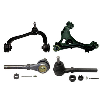 MOOG® - Front Driver Side Lower and Upper Control Arm with Ball Joint and Tie Rod End Kit