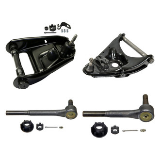MOOG® - Front Driver Side Lower and Upper Control Arm with Ball Joint and Tie Rod End Kit