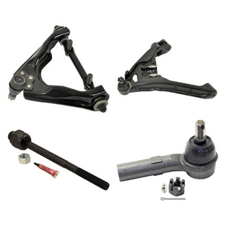 MOOG® - Front Driver Side Lower and Upper Control Arm with Ball Joint and Tie Rod End Kit