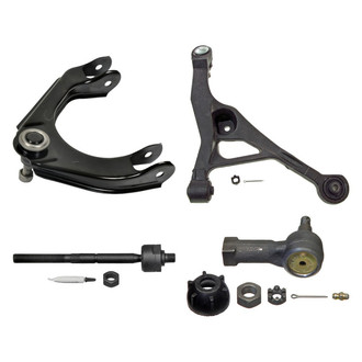 MOOG® - Front Driver Side Lower and Upper Control Arm with Ball Joint and Tie Rod End Kit