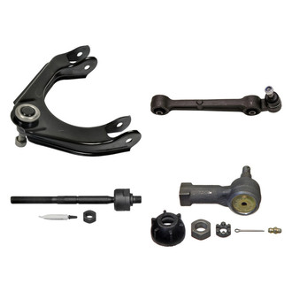 MOOG® - Front Driver Side Lower and Upper Control Arm with Ball Joint and Tie Rod End Kit