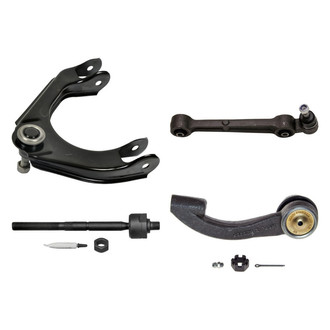 MOOG® - Front Driver Side Lower and Upper Control Arm with Ball Joint and Tie Rod End Kit