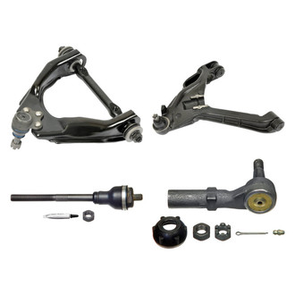 MOOG® - Front Driver Side Lower and Upper Control Arm with Ball Joint and Tie Rod End Kit