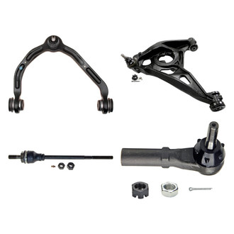 MOOG® - Front Driver Side Lower and Upper Control Arm with Ball Joint and Tie Rod End Kit