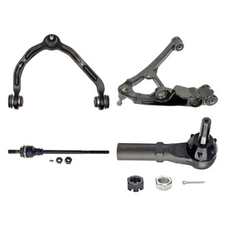 MOOG® - Front Driver Side Lower and Upper Control Arm with Ball Joint and Tie Rod End Kit