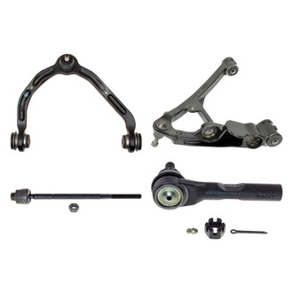 MOOG® - Front Driver Side Lower and Upper Control Arm with Ball Joint and Tie Rod End Kit