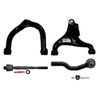 MOOG® - Front Driver Side Lower and Upper Control Arm with Ball Joint and Tie Rod End Kit
