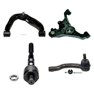 MOOG® - Front Driver Side Lower and Upper Control Arm with Ball Joint and Tie Rod End Kit