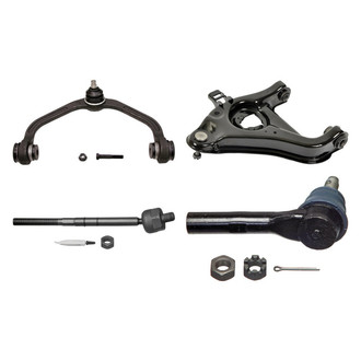 MOOG® - Front Driver Side Lower and Upper Control Arm with Ball Joint and Tie Rod End Kit