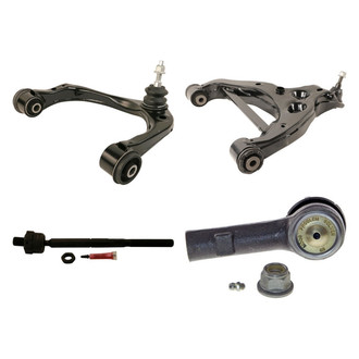 MOOG® - Front Driver Side Lower and Upper Control Arm with Ball Joint and Tie Rod End Kit