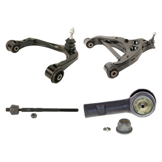 MOOG® - Front Driver Side Lower and Upper Control Arm with Ball Joint and Tie Rod End Kit