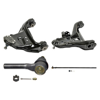 MOOG® - Front Driver Side Lower and Upper Control Arm with Ball Joint and Tie Rod End Kit