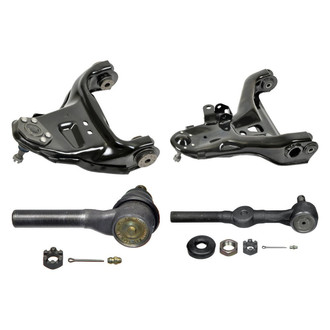 MOOG® - Front Driver Side Lower and Upper Control Arm with Ball Joint and Tie Rod End Kit