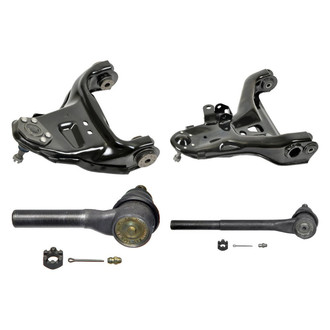 MOOG® - Front Driver Side Lower and Upper Control Arm with Ball Joint and Tie Rod End Kit