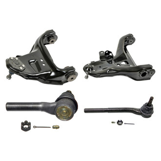 MOOG® - Front Driver Side Lower and Upper Control Arm with Ball Joint and Tie Rod End Kit
