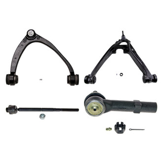 MOOG® - Front Driver Side Lower and Upper Control Arm with Ball Joint and Tie Rod End Kit