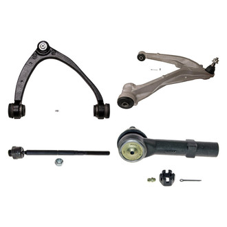 MOOG® - Front Driver Side Lower and Upper Control Arm with Ball Joint and Tie Rod End Kit