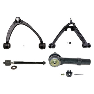 MOOG® - Front Driver Side Lower and Upper Control Arm with Ball Joint and Tie Rod End Kit