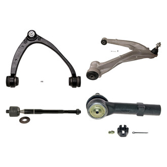 MOOG® - Front Driver Side Lower and Upper Control Arm with Ball Joint and Tie Rod End Kit