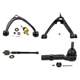 MOOG® - Front Driver Side Lower and Upper Control Arm with Ball Joint and Tie Rod End Kit
