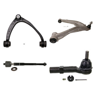 MOOG® - Front Driver Side Lower and Upper Control Arm with Ball Joint and Tie Rod End Kit