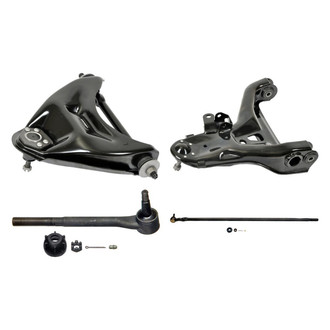 MOOG® - Front Driver Side Lower and Upper Control Arm with Ball Joint and Tie Rod End Kit