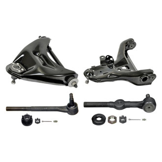 MOOG® - Front Driver Side Lower and Upper Control Arm with Ball Joint and Tie Rod End Kit