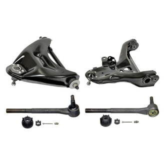 MOOG® - Front Driver Side Lower and Upper Control Arm with Ball Joint and Tie Rod End Kit