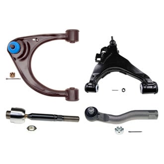 MOOG® - Front Driver Side Lower and Upper Control Arm with Ball Joint and Tie Rod End Kit