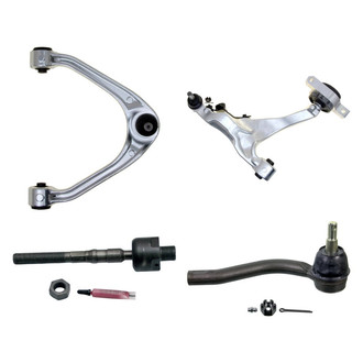 MOOG® - Front Driver Side Lower and Upper Control Arm with Ball Joint and Tie Rod End Kit