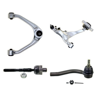 MOOG® - Front Driver Side Lower and Upper Control Arm with Ball Joint and Tie Rod End Kit