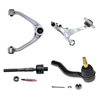 MOOG® - Front Driver Side Lower and Upper Control Arm with Ball Joint and Tie Rod End Kit