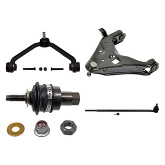 MOOG® - Front Driver Side Lower and Upper Control Arm with Ball Joint and Tie Rod End Kit