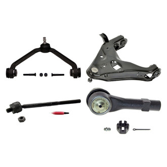 MOOG® - Front Driver Side Lower and Upper Control Arm with Ball Joint and Tie Rod End Kit
