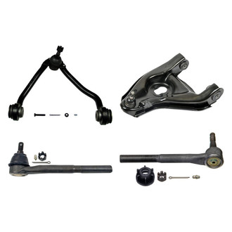 MOOG® - Front Driver Side Lower and Upper Control Arm with Ball Joint and Tie Rod End Kit