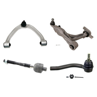 MOOG® - Front Driver Side Lower and Upper Control Arm with Ball Joint and Tie Rod End Kit
