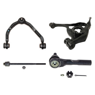 MOOG® - Front Driver Side Lower and Upper Control Arm with Ball Joint and Tie Rod End Kit