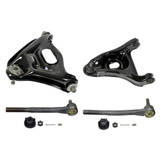 MOOG® - Front Driver Side Lower and Upper Control Arm with Ball Joint and Tie Rod End Kit