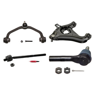 MOOG® - Front Driver Side Lower and Upper Control Arm with Ball Joint and Tie Rod End Kit