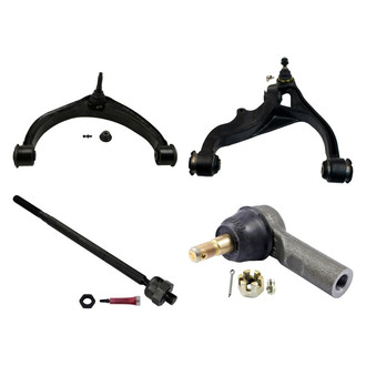MOOG® - Front Driver Side Lower and Upper Control Arm with Ball Joint and Tie Rod End Kit