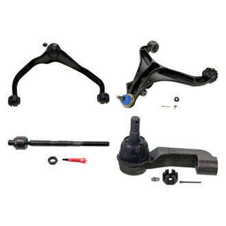 MOOG® - Front Driver Side Lower and Upper Control Arm with Ball Joint and Tie Rod End Kit