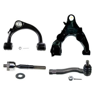 MOOG® - Front Driver Side Lower and Upper Control Arm with Ball Joint and Tie Rod End Kit