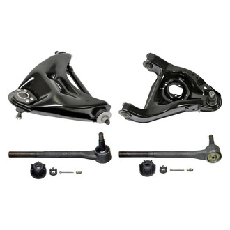 MOOG® - Front Driver Side Lower and Upper Control Arm with Ball Joint and Tie Rod End Kit